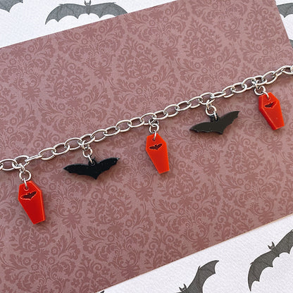 Simply Gothic Vampire Bat Charm Bracelet - Kate's Clothing