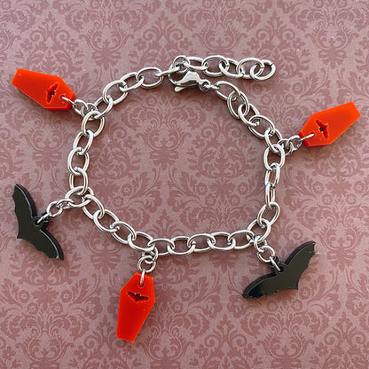 Simply Gothic Vampire Bat Charm Bracelet - Kate's Clothing
