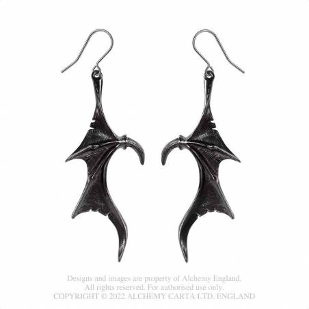 Alchemy Wings Of Midnight Earrings - Kate's Clothing