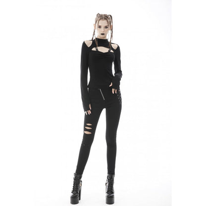 Dark in Love Alice Cold Shoulder Top - Kate's Clothing