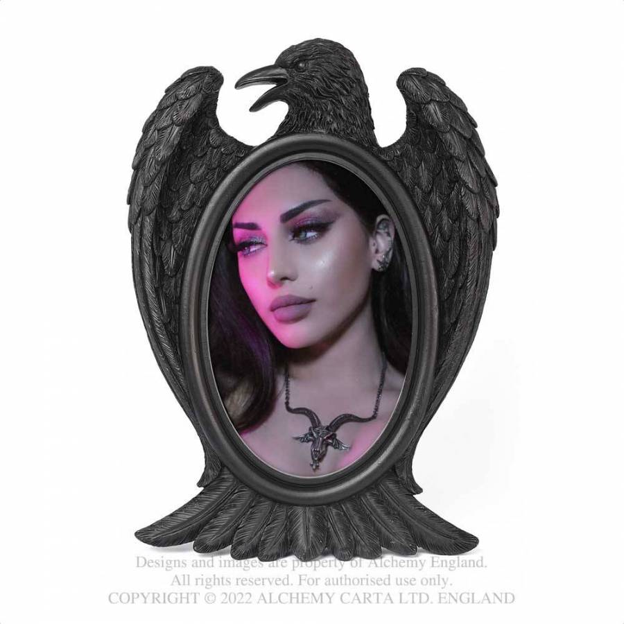 Alchemy Gothic Black Raven Photo Frame - Kate's Clothing