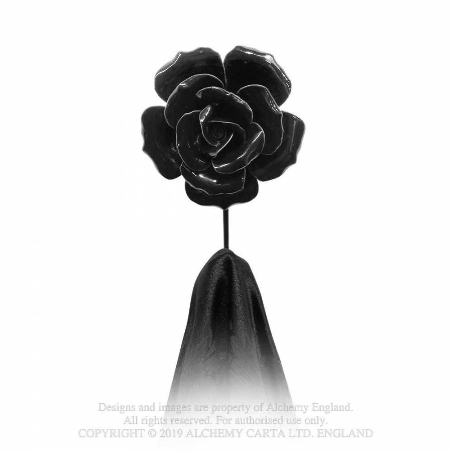 Alchemy Gothic Black Rose Hanger/Tie Back - Kate's Clothing