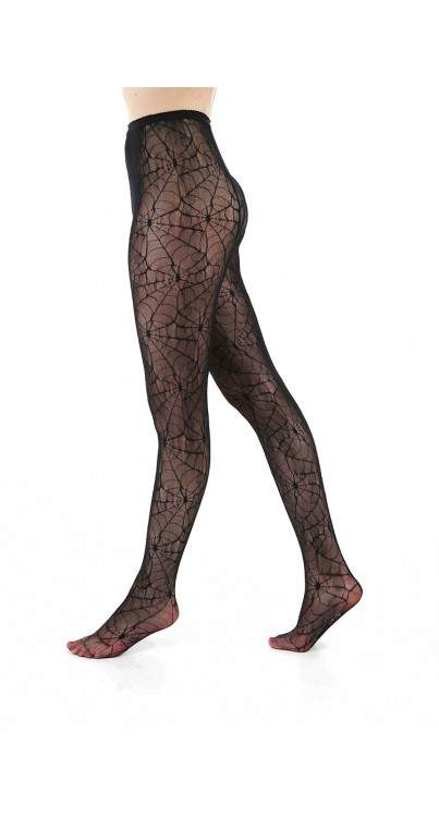 Pamela Mann All Over Cobweb Lace Tights - Kate's Clothing