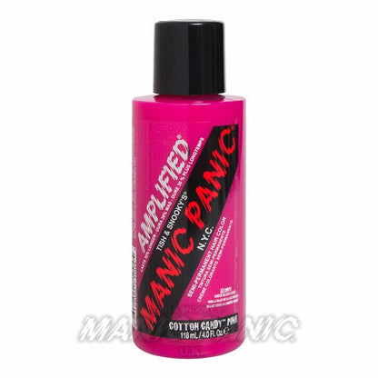 Amplified Manic Panic Semi Permanent Hair Colour EU Formula - Cotton Candy Pink - Kate's Clothing