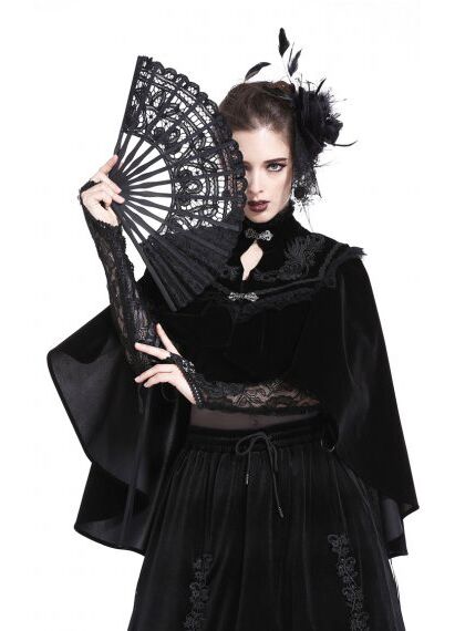 Dark In Love Amelie Lace Fan - Kate's Clothing