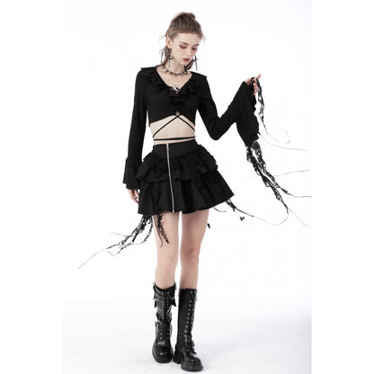 Dark In Love Widow Maker Mini Skirt - Kate's Clothing