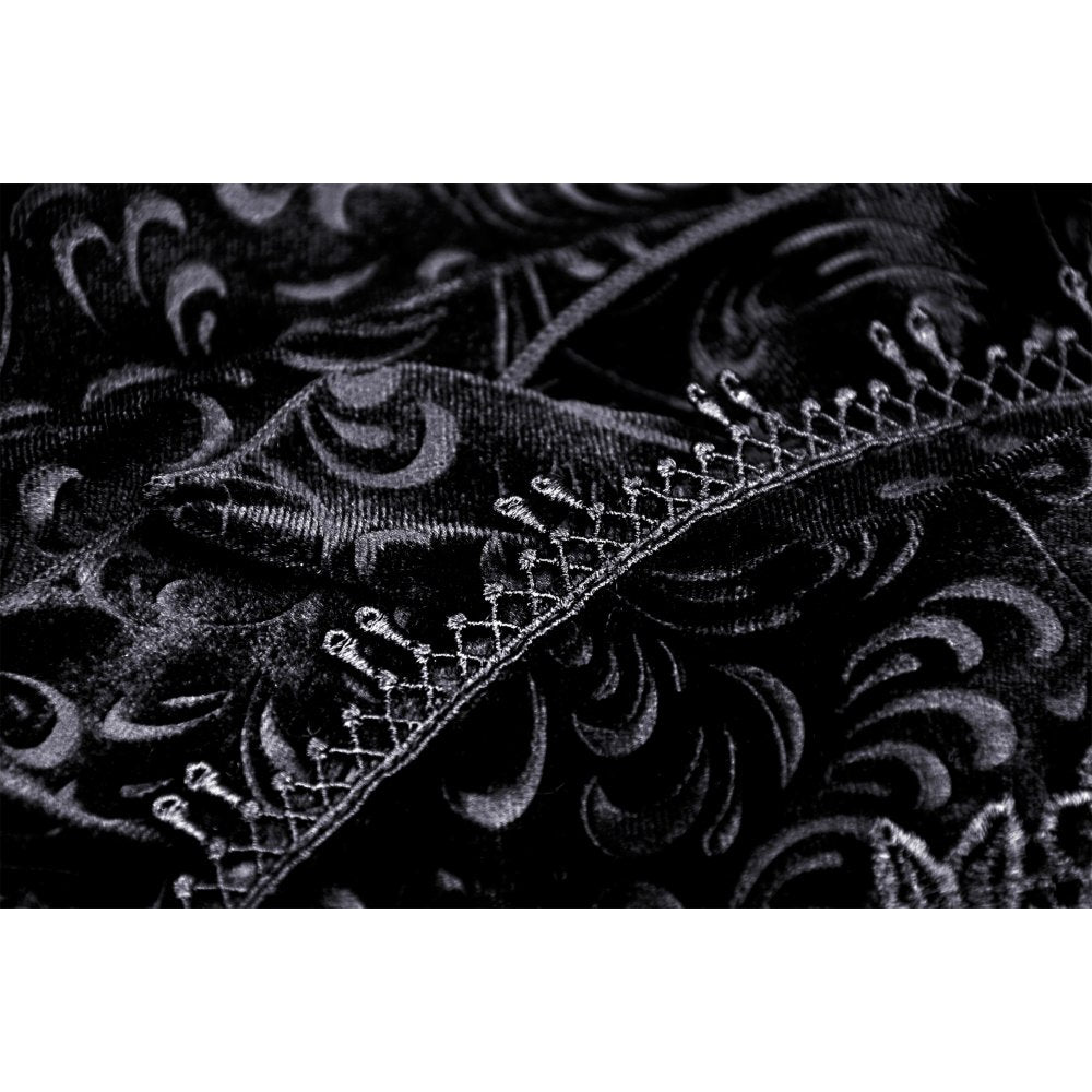 Dark in Love Zira velvet fishtail skirt layered lace hem texture with delicate gothic fabric