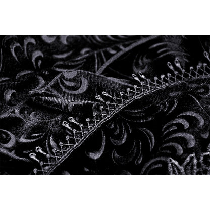 Dark in Love Zira velvet fishtail skirt layered lace hem texture with delicate gothic fabric