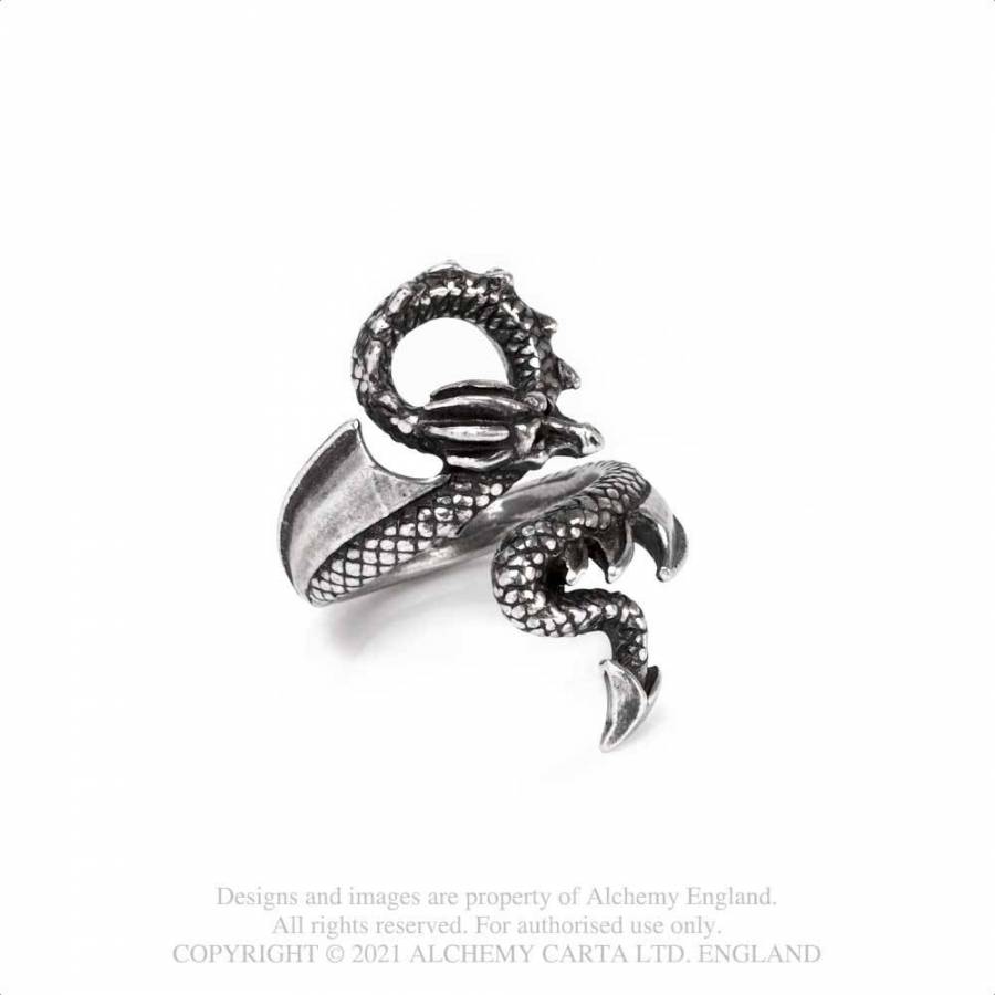 Alchemy Gothic Dragons Lure Ring - Kate's Clothing