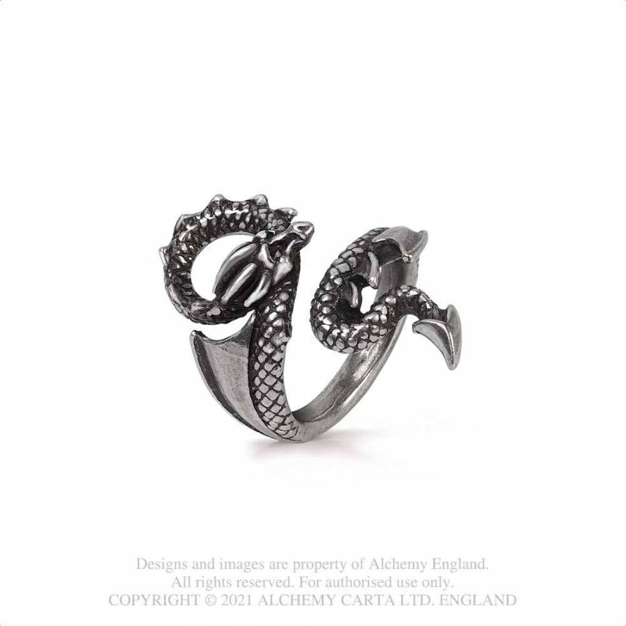 Alchemy Gothic Dragons Lure Ring - Kate's Clothing