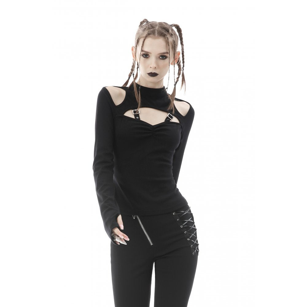 Dark in Love Alice Cold Shoulder Top - Kate's Clothing