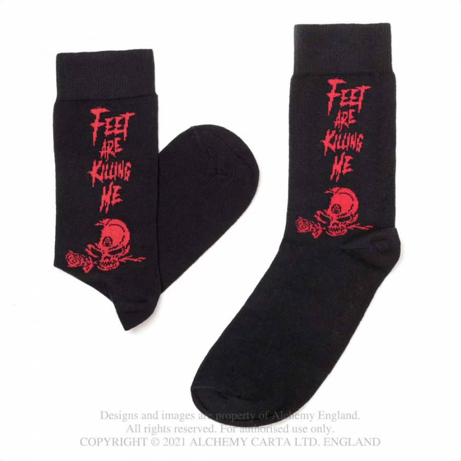 Alchemy Gothic Feet Are Killing Me Socks - Kate's Clothing