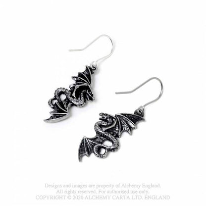 Alchemy Gothic Flight of Airus Earrings - Kate's Clothing