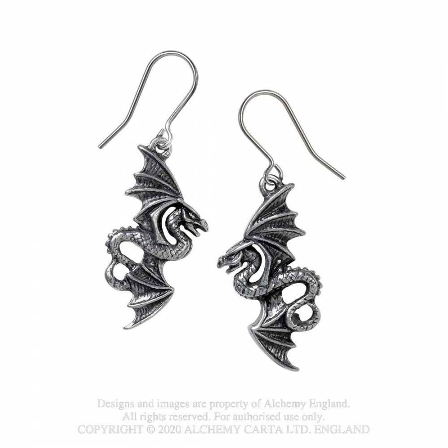 Alchemy Gothic Flight of Airus Earrings - Kate's Clothing