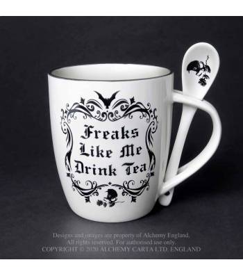 Alchemy Gothic Freaks Like Me: Mug and Spoon Set - Kate's Clothing