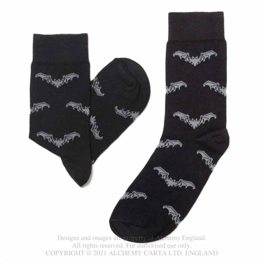 Alchemy Gothic Gothic Bat Socks - Kate's Clothing