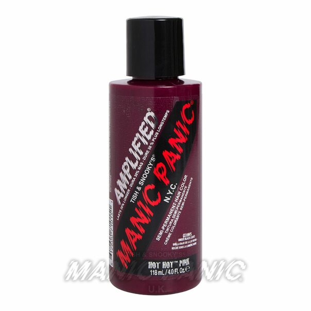 Amplified Manic Panic Semi Permanent Hair Colour EU Formula - Hot Hot Pink - Kate's Clothing