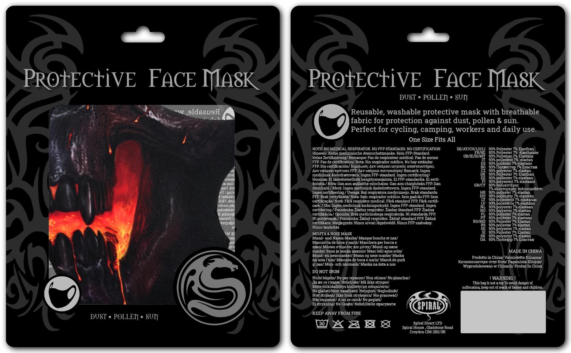 Skull Lava Face Mask - Kate's Clothing