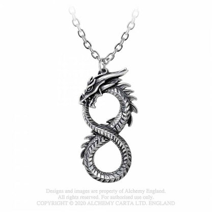 Alchemy Gothic Infinity Dragon Pendant - Kate's Clothing
