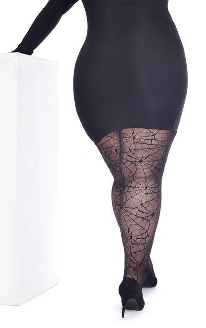 Pamela Mann All Over Cobweb Lace Tights - Kate's Clothing