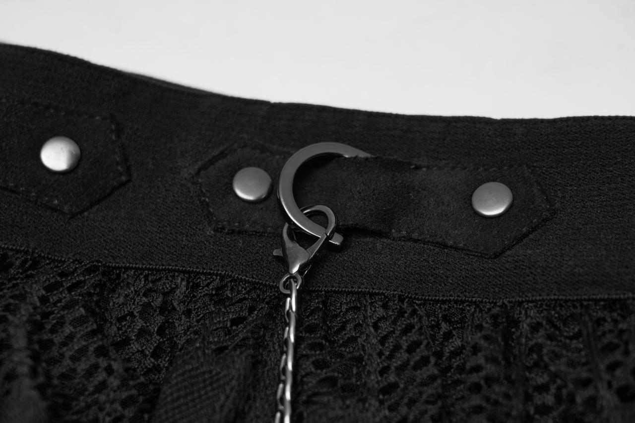 Punk Rave Dark Night Lace Skirt - Kate's Clothing