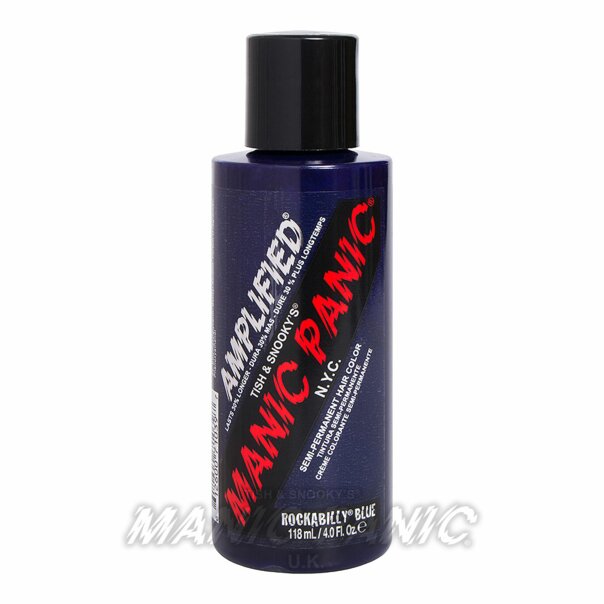 Amplified Manic Panic Semi Permanent Hair Colour EU Formula - Rockabilly Blue - Kate's Clothing