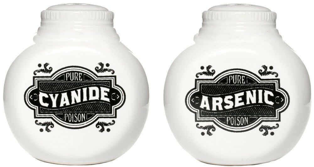 Sourpuss Arsenic and Cyanide Salt and Pepper Shakers - Kate's Clothing
