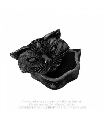 Alchemy Gothic Sacred Cat Trinket Box - Black - Kate's Clothing