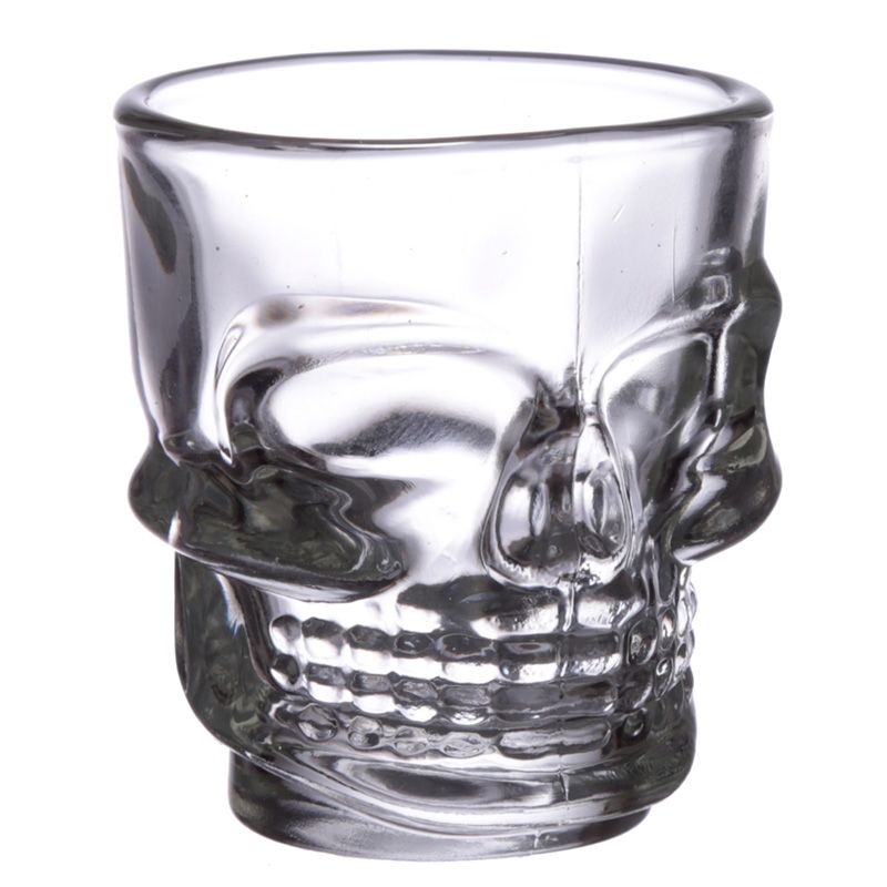 Gothic Gifts Set of 2 Skulls & Roses Skull Shot Glasses - Kate's Clothing