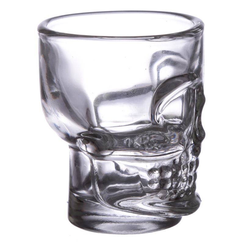 Gothic Gifts Set of 2 Skulls & Roses Skull Shot Glasses - Kate's Clothing