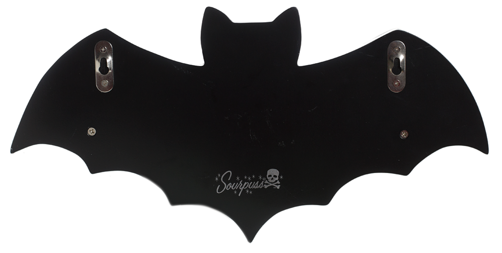 Sourpuss Black Bat Shelf - Kate's Clothing
