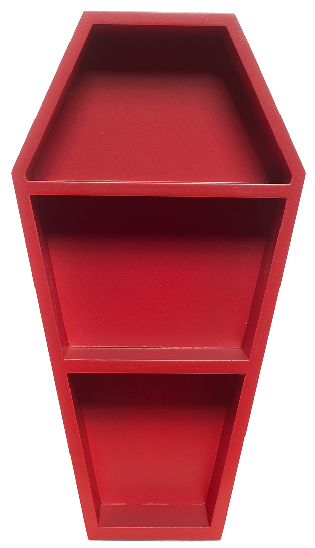Sourpuss Red Coffin Wall Shelf - Kate's Clothing