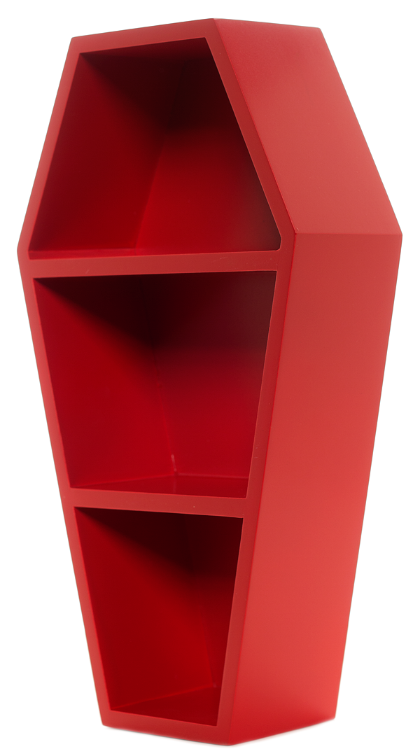 Sourpuss Red Coffin Wall Shelf - Kate's Clothing