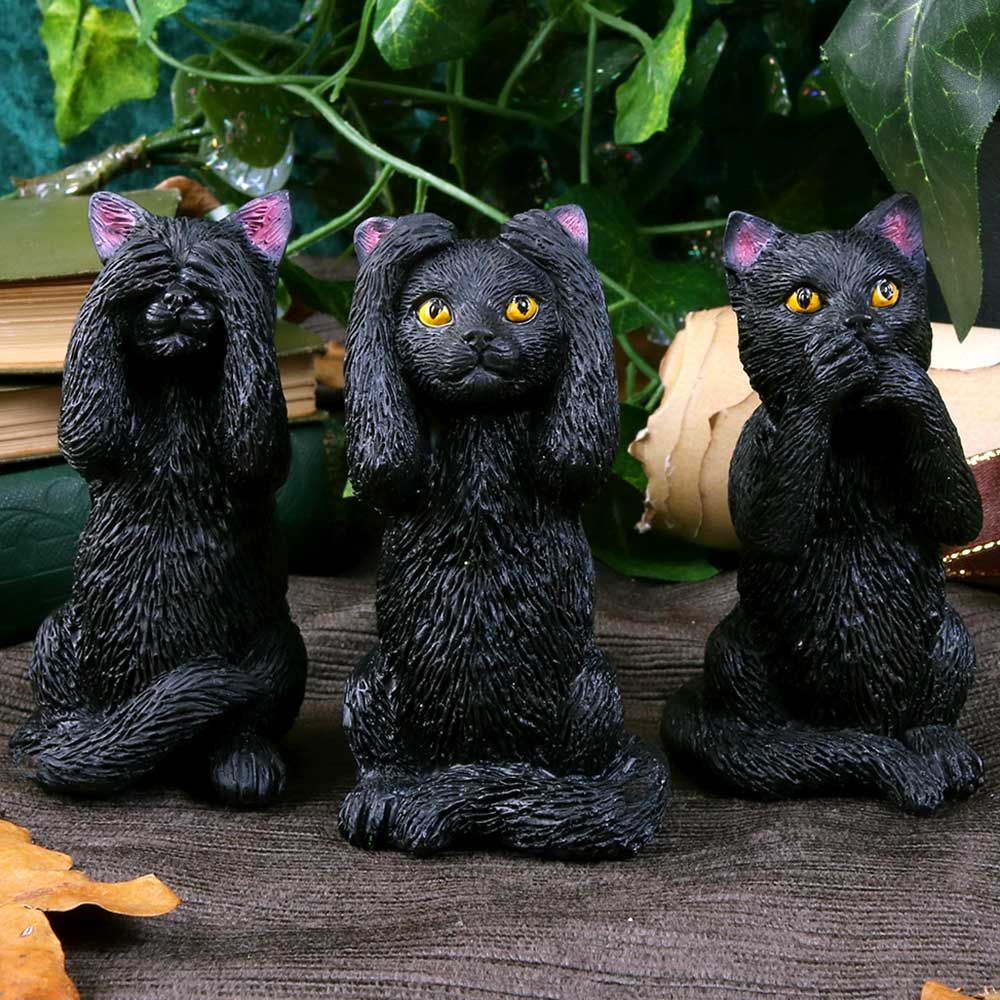 Nemesis Now Three Wise Felines 8.5cm - Kate's Clothing