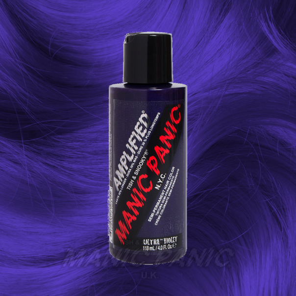 Amplified Manic Panic Semi Permanent Hair Colour EU Formula - Ultra Violet - Kate's Clothing