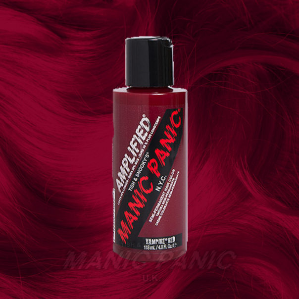 Amplified Manic Panic Semi Permanent Hair Colour EU Formula - Vampire Red - Kate's Clothing