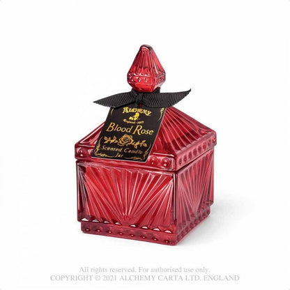 Alchemy Gothic Scented Boudoir Candle Jar - Blood Rose (Square) - Kate's Clothing