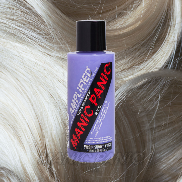 Amplified Manic Panic Semi Permanent Hair Colour EU Formula - Virgin Snow - Kate's Clothing