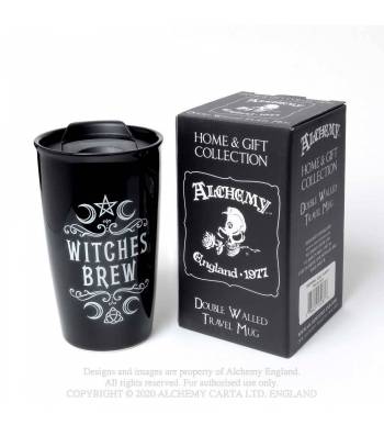 Alchemy Gothic Double Walled Witches Brew Travel Mug - Kate's Clothing