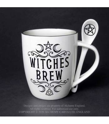 Alchemy Gothic Witches Brew: Mug and Spoon Set - Kate's Clothing